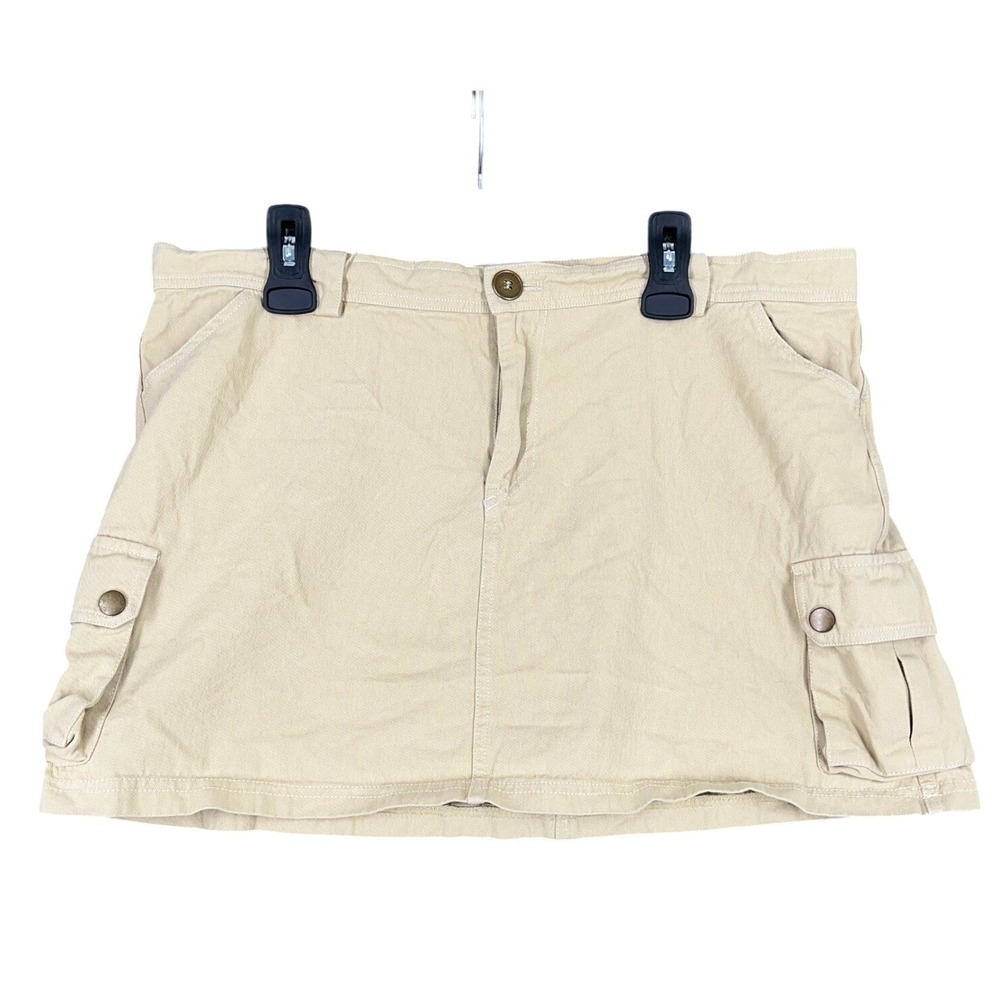 Princess Polly Skirt 14‎ Tan Cargo Micro Mini Short Utility Safari Grunge Punk